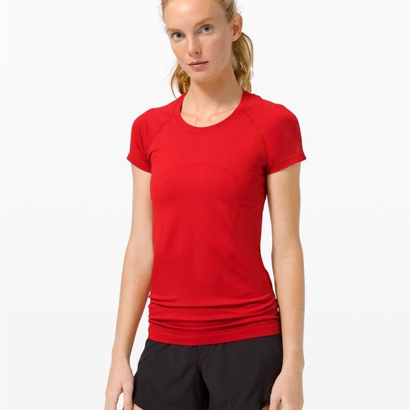 lululemon athletica Tops - Lululemon Red Swiftly Tech